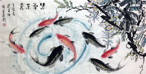 富貴九魚圖|【九魚圖】揭秘九魚圖的神秘寓意和風水禁忌，讓你財運亨通！ –